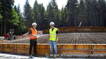 Energiewende in Schömberg: Ein Fundament im Windpark ist schon fertig