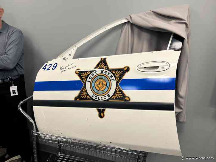 Fort Wayne Police Department car door travels more than 1,000 miles before returning home