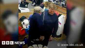 Hampshire: CCTV shows alleged theft of golf clubs in trousers