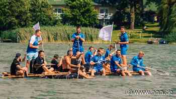 Profis des FC Hansa bauen Floße und haben Spaß beim Teambuilding