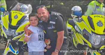 Northumberland boy, 8, who is battling cancer given surprise police escort to hospital appointment