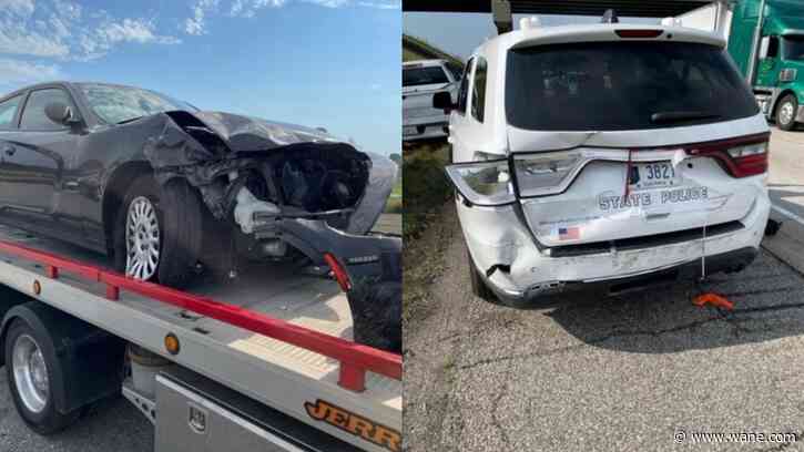 ISP: Man led police on 10 mph chase, swerved at cops and crashed into squad cars on NW Indiana interstate