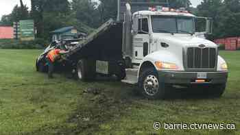Woman, 27, rolls vehicle after hydroplaning on Highway 11 in heavy rainfall