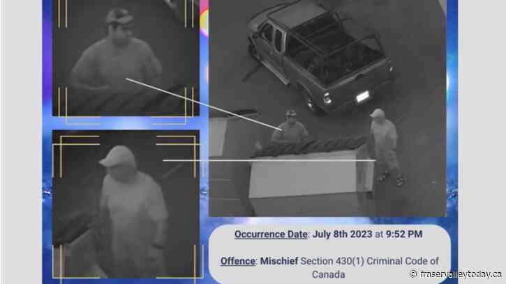 Abbotsford Police looking to ID men who dumped 10 bags of asbestos into school dumpster