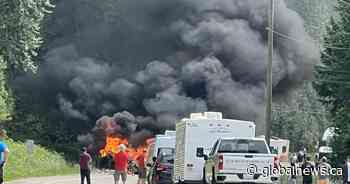 Highway 1 near Revelstoke, B.C. reopened after fiery collision kills 2
