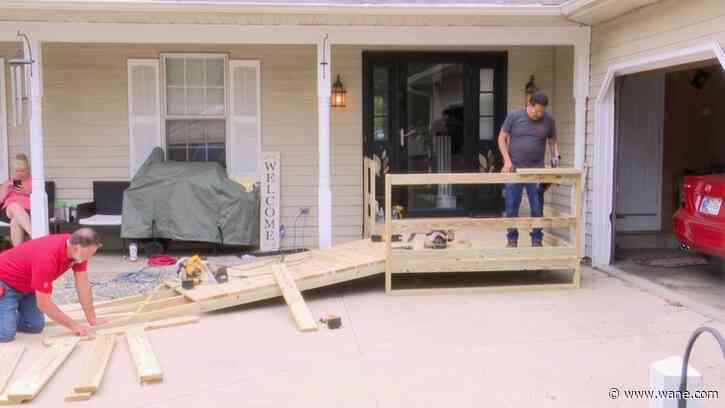 Carpenter Union builds ramp for teen hit by car