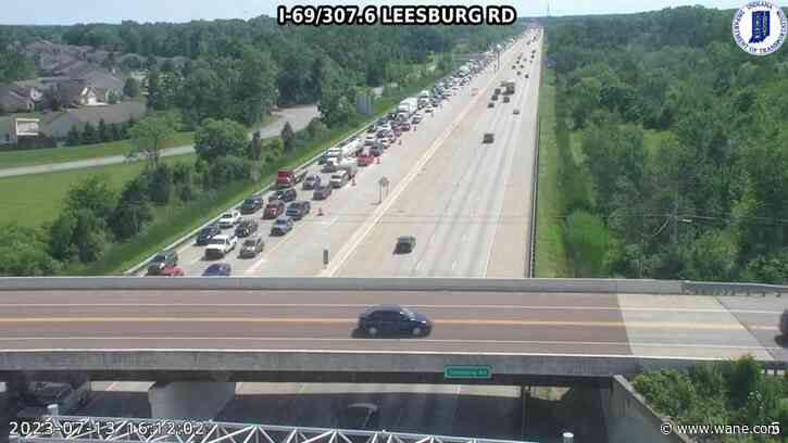 Traffic clears up after crash on northbound I-69 between Goshen, Illinois roads