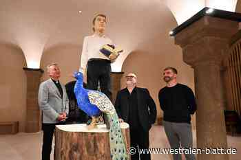Neue Krypta im Paderborner Dom mit moderner Liborius-Skulptur