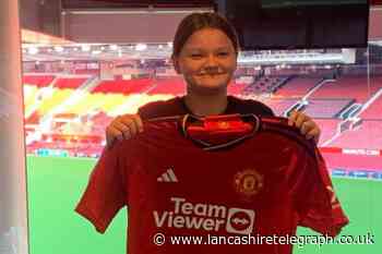 Schoolgirl training with Manchester United’s Under 13s team