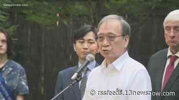 Virginia Beach and sister city Miyazaki plant commemorative tree