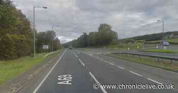 Two people taken to hospital following crash between HGV and car on the A69 near Hexham