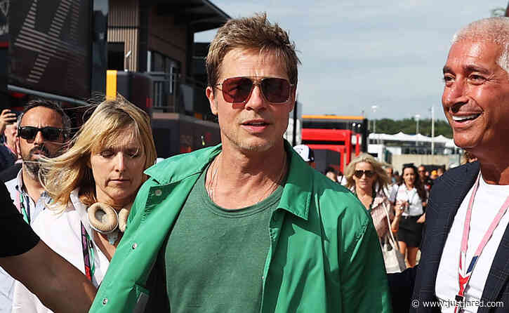 The Exact Green Jacket Brad Pitt Wore to F1 Grand Prix Is 68% Off Right Now!