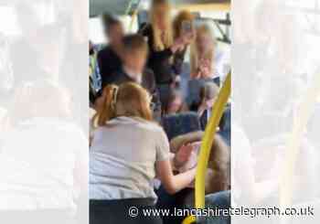A Bacup schoolgirl was filmed being attacked on board a bus