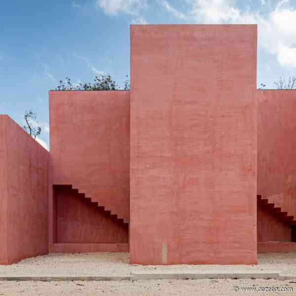 Coyote Arquitectura uses repetitive red forms for Tulum housing block