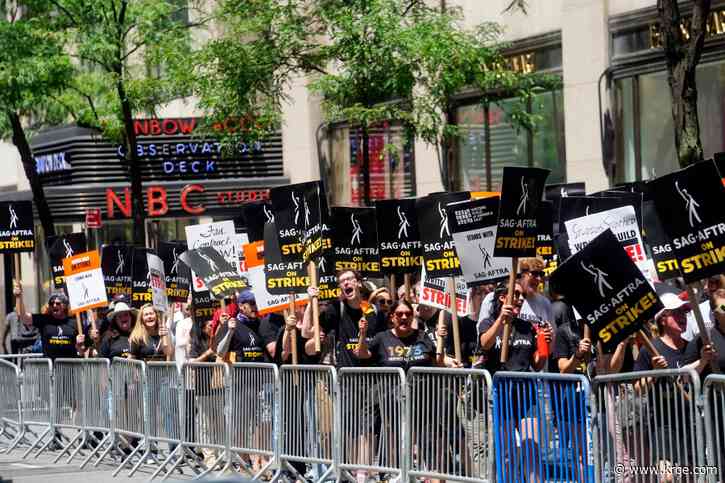 Movie stars join picket lines in fight over the future of Hollywood
