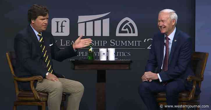 Tucker's Question Gets Round of Applause as He Grills Hutchinson on Veto of LGBT Bill