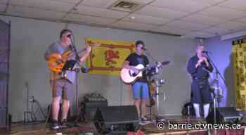 Bagpipes play through Orillia Legion for start of annual Scottish festival