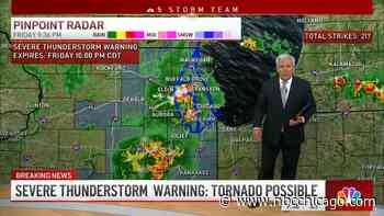 Severe thunderstorm, warnings watches issued as storms approach the Chicago area