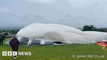 Delabole Carnival cut short as marquee 'flattened' by wind