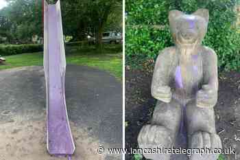 Anger after Sabden play area covered in purple paint