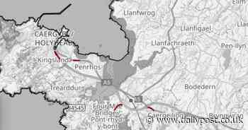 Maps of North Wales roads - including the A55 - that will be exempt from 20mph limit