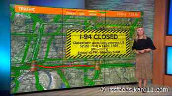 Weekend Traffic: I-94 closed from St. Paul to Woodbury