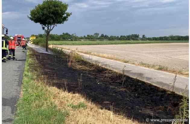 POL-PDNW: Polizeiautobahnstation Ruchheim - Flächenbrand neben B9
