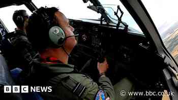 Take a tour of the aircraft that carried Queen Elizabeth II's coffin