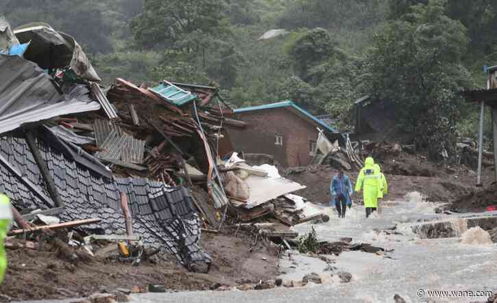 Days of torrential rain in South Korea leave at least 26 dead in landslides and floods