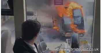 Van destroyed by dramatic fire in north Bristol