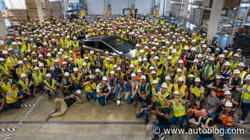 First Tesla Cybertruck pre-production prototype comes off the line