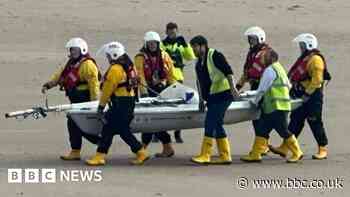 Round-Britain sailor capsizes near Blackpool and has 'messy landing'