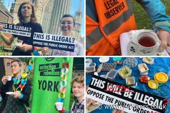 York Extinction Rebellion Group protest against Public Order Act