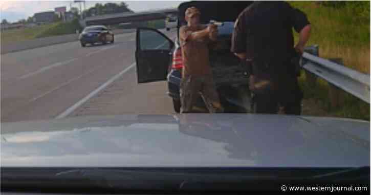 Man Pulls .44 Magnum and Shoots Officer in the Chest - Trooper Shrugs Off Direct Hit and Responds with Hellfire