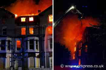 Scarborough: major fire at Marine Residence Hotel on Belmont Road