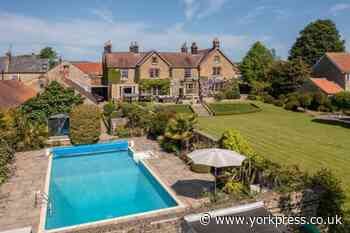 North Yorkshire house for sale with tennis court and party barn