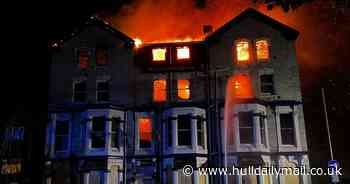 Seaside hotel goes up in flames - as locals evacuated