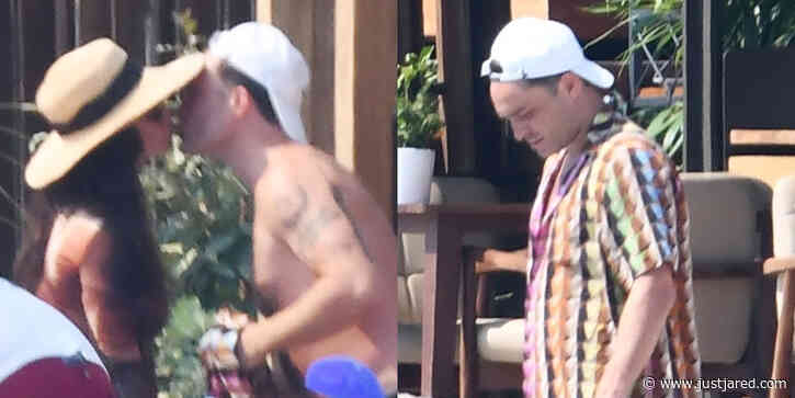 Ed Westwick & Girlfriend Amy Jackson Share a Kiss at the Beach During Turkish Vacation