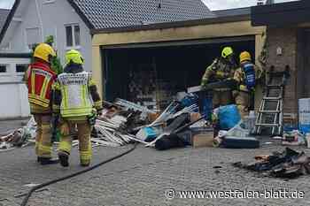 Garage brennt in Sennelager