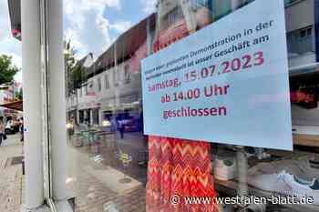 Anti-Polizei-Demo in Herford: Geschäfte schließen früher