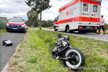 Schwerer Verkehrsunfall in Bockhorst: Motorradfahrerin in Lebensgefahr