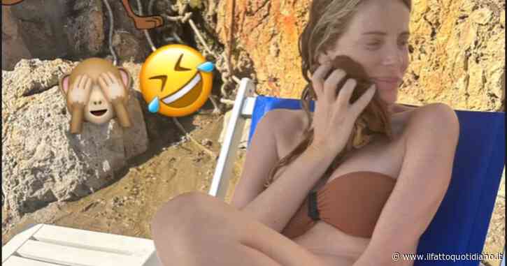 Alessia Marcuzzi cade sugli scogli a Formentera: “Come una polla…”