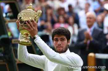 Tennis-All Hail Alcaraz as He Ends Djokovic's Long Wimbledon Reign