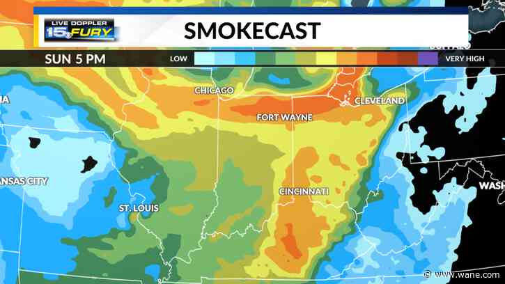Hazy this evening with scattered rain chances tonight