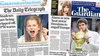 The Papers: Sunak's 'bad degree crackdown' and 'King Carlos'