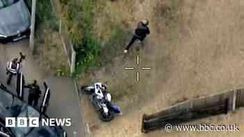 Nottinghamshire police catch fence-vaulting motorcyclist