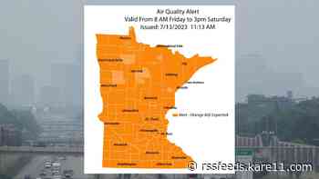 Wildfire air quality alert extended for southern MN