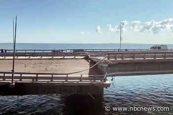 Moscow says Ukraine attacked its key bridge linking Russia with Crimea