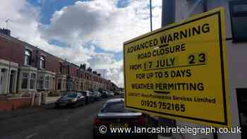 Road in Blackburn closed all week for repairs