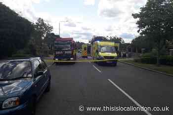 Road closed due to crash in Chingford